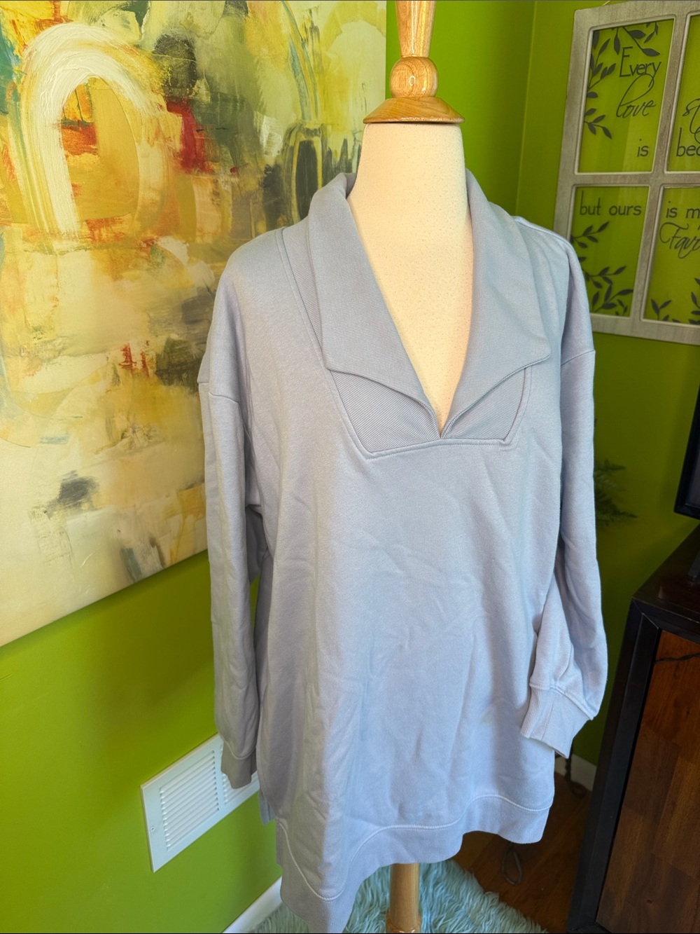 Ava & Viv Light Blue V-Neck Pullover Sweater